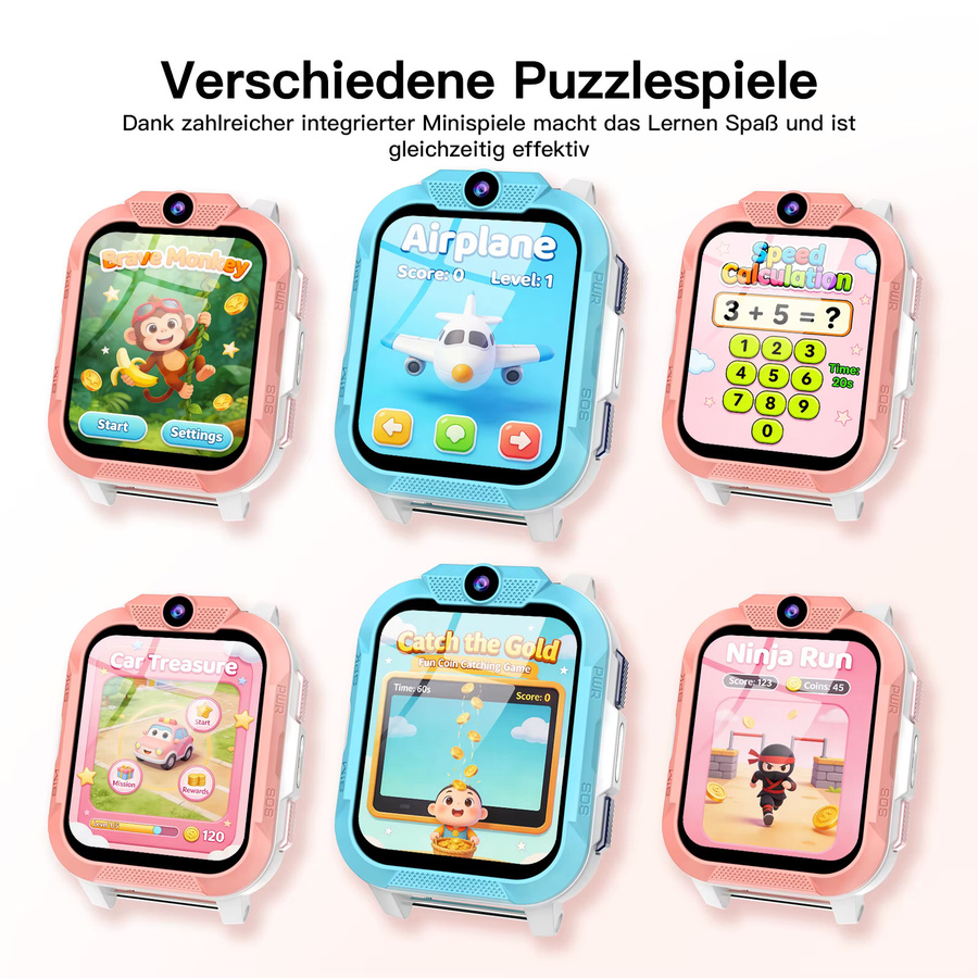 Blackview Z40 Pro 4G Kinder-Smartwatch mit Videoanruf, GPS-Ortung und 850mAh Akku in Schwarz oder Pink - Bild 2