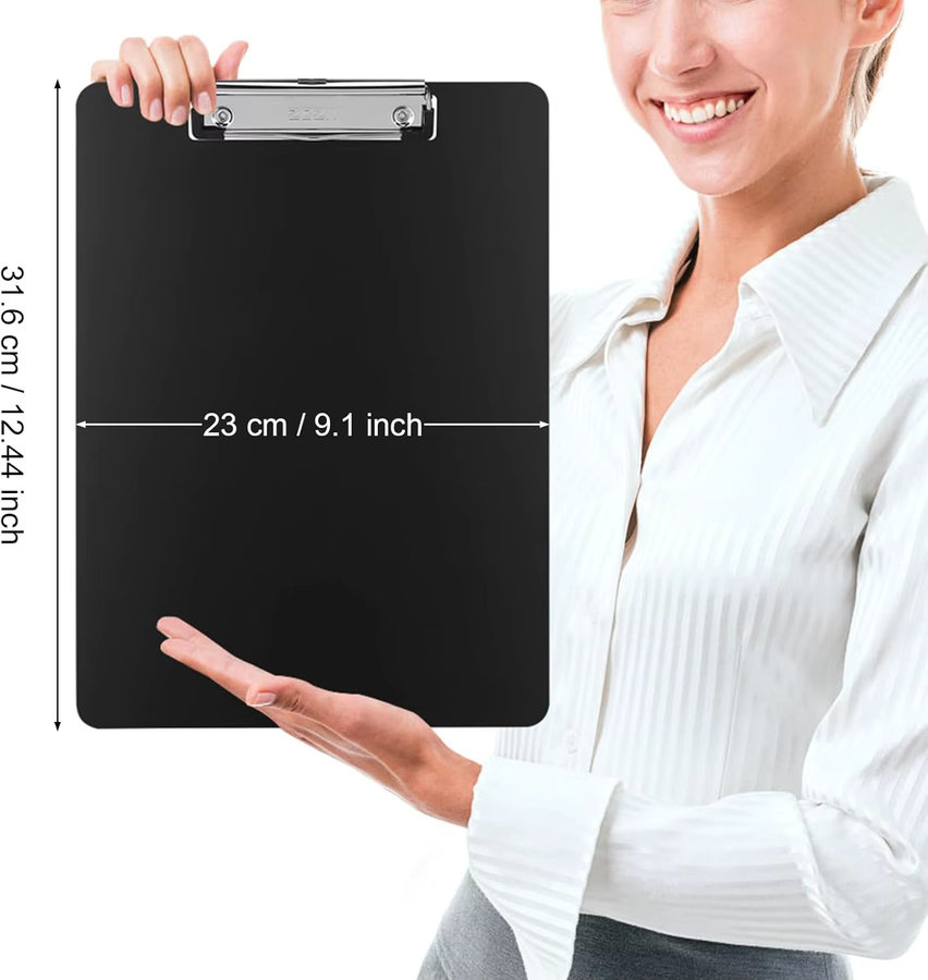 10er-Pack Klemmbretter aus Aluminium in Silber, A4 Dokumentenhalter mit Low-Profile-Clip für Schule und Büro - Bild 2