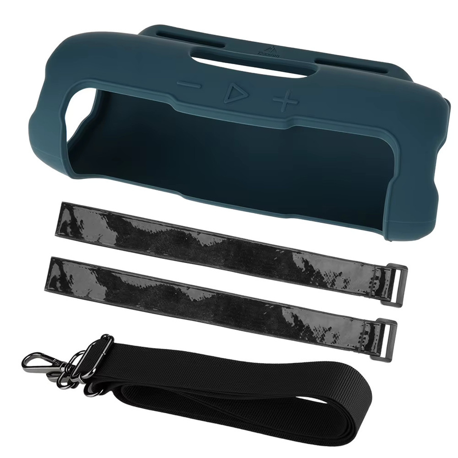 APWIKOGER Silikon-Schutzhülle mit Schultergurt für JBL FLIP 7 Bluetooth-Lautsprecher, Schwarz - Bild 6