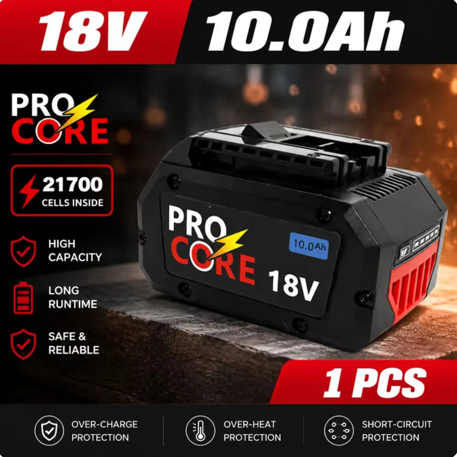 Bosch Professional 18V 10,0Ah Lithium-Ionen-Akku Schwarz für BAT609 und BAT618 ProCORE Ersatz - Bild 9
