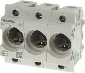 Siemens Indus.Sector Neozed-Sicherungssockel D02, 3-polig, 63A, weiß - Bild 1