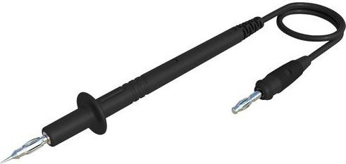 Hirschmann Test & Measurement PL 3 Messleitung mit 4 mm Stecker und Lamellenstecker in Schwarz, Länge: 1,00 m - Bild 1