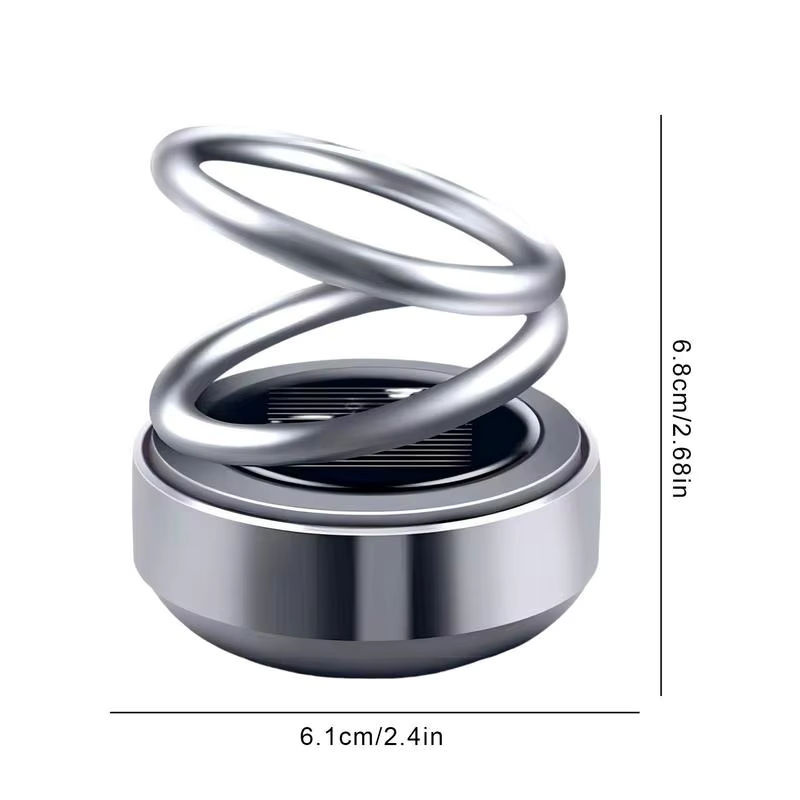 Solarbetriebener Auto Lufterfrischer mit rotierendem Parfüm Ornament und Aromatherapie in Mehrfarbig, Metall - Bild 4