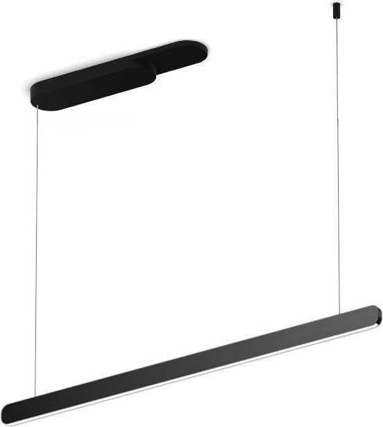 Occhio Mito linear volo 100 up LED-Pendelleuchte in Schwarz matt mit Black Phantom Kopf und Occhio air Modul für deine Raumbeleuchtung - Bild 1
