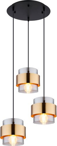 Globo Lighting Pendelleuchte Milley 3-flammig Schwarz Matt, B/T/H: 45 x 45 x 120 cm - Bild 1