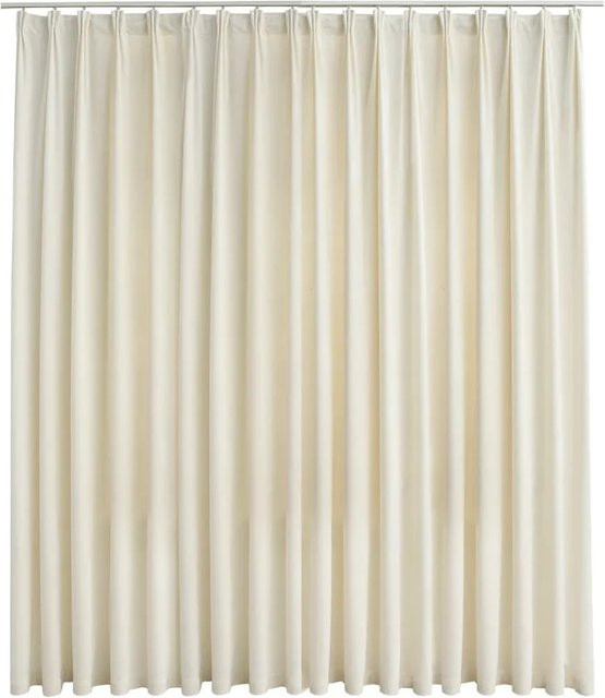 vidaXL Verdunkelungsvorhang aus Samt mit Haken, Farbe: Creme/Beige, Breite: 290 cm, Höhe: 245 cm - Bild 1