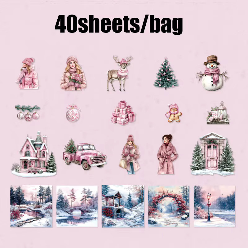 3er-Pack Mr. Paper PET-Aufkleber Merry Christmas Serie in Mehrfarbig für Scrapbooking und Dekoration - Bild 4