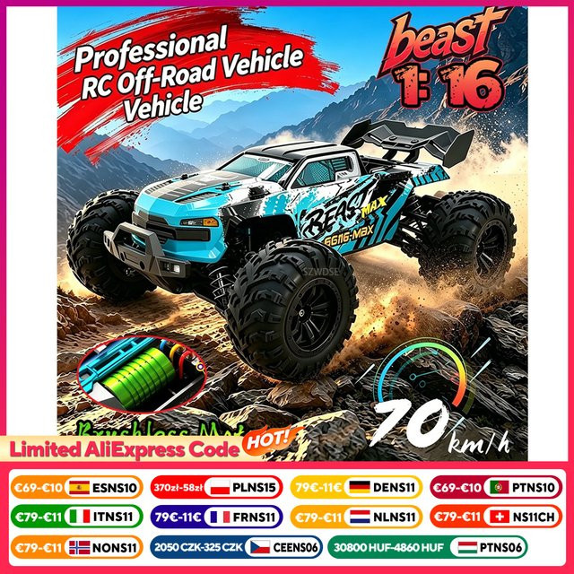 WLtoys SG116 PRO/SG116 MAX, RC-Rennwagen, 1/16, bürstenlos, 4WD - Bild 1
