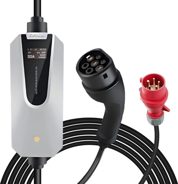 Junsun EV Ladegerät 22kW mit App-Steuerung, 3-phasig, 5m Kabel, 6-32A, inklusive Wi-Fi und Bluetooth - Bild 1