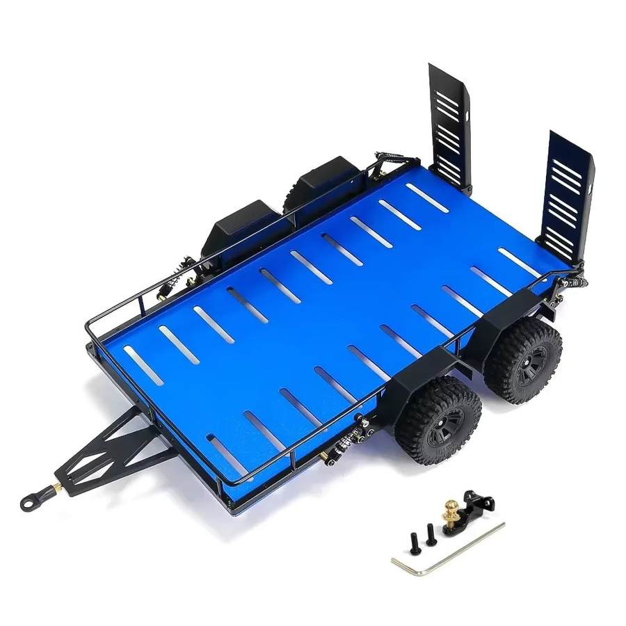 TIMEA Autoanhänger, Metall, 1:18, Blau, Zubehör - Bild 3