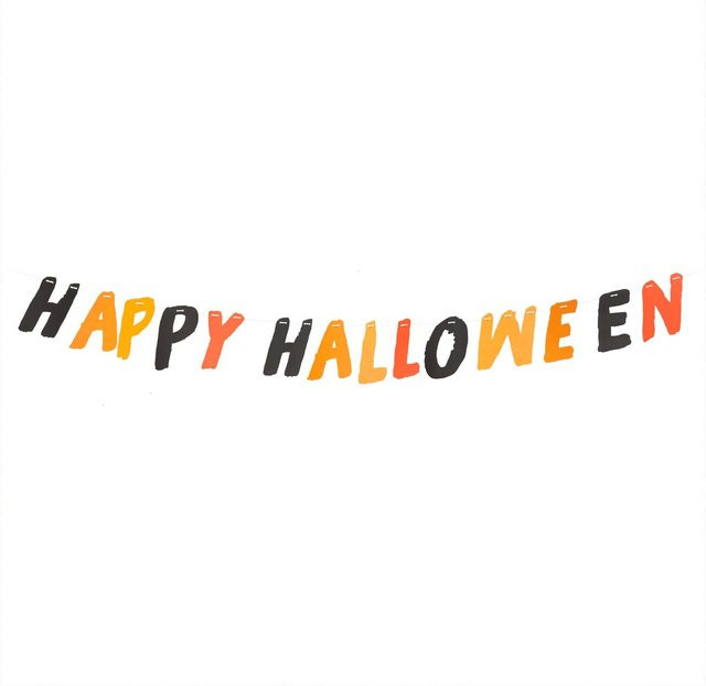 Rico Design Paper Poetry Halloween Girlande Happy Halloween aus Papier in Mehrfarbig, Länge: 3 m - Bild 1