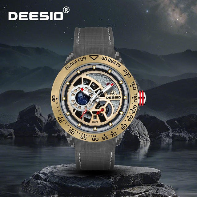Deesio Analoguhr, Automatik, Carbon Fiber, Schwarz, Herren - Bild 1