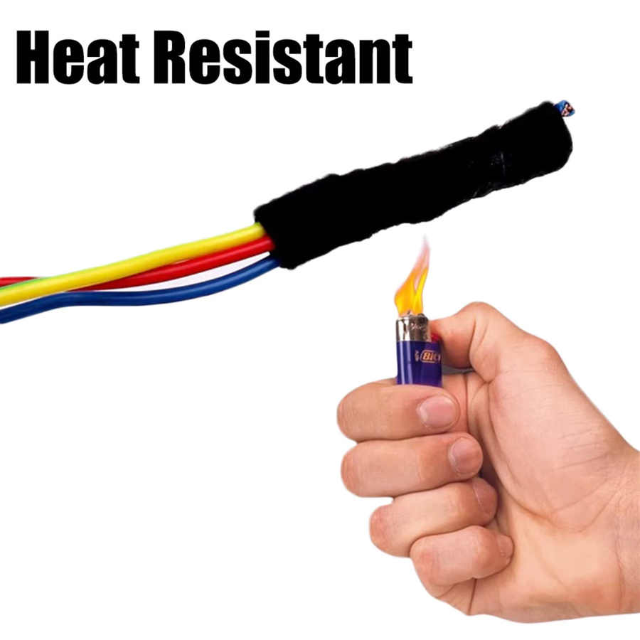 Schwarzes elektrisches Stoffband zur hitzebeständigen Kabelbaum-Isolierung und wasserdichten Verkabelung - Bild 6