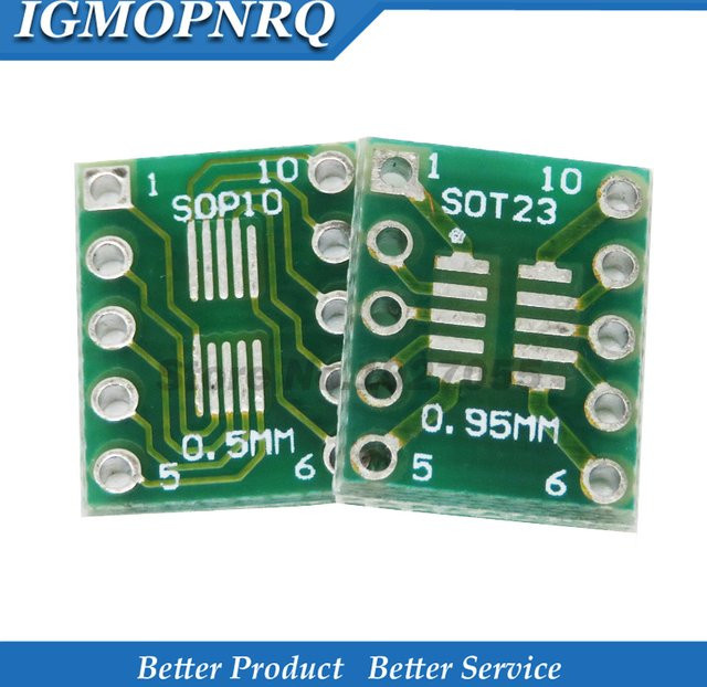 10 Stück SOT23 MSOP10 SOP10 UMAX zu DIP10 Transfer Platine Pin Board Adapter in Grün - Bild 1