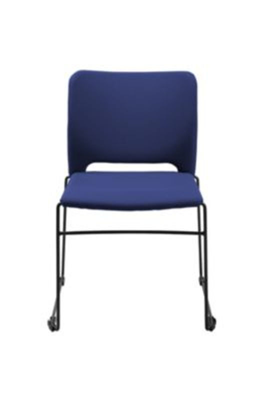 Topstar Besucherstuhl VISIT LITE, stapelbar, Stoff und Stahl, blau/schwarz, B/T/H: 44 x 41 x 45 cm, 4 Stück - Bild 2