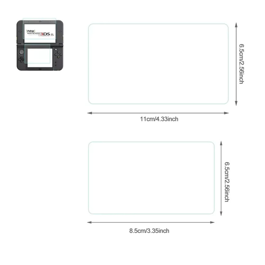 2 Stück Displayschutzfolien aus gehärtetem Glas für Nintendo New 3DS XL und LL in Transparent - Bild 5