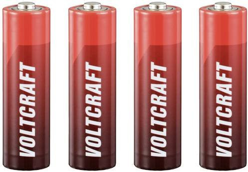 VOLTCRAFT Industrial AA Batterie Alkali-Mangan 1.5V 3000 mAh, 4er Pack, Rot - Bild 1