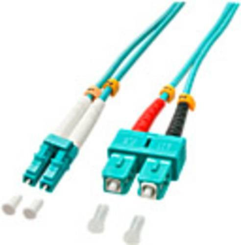 Lindy Glasfaser LWL Anschlusskabel Multimode OM3 in Türkis, Länge: 20,00 m - Bild 1