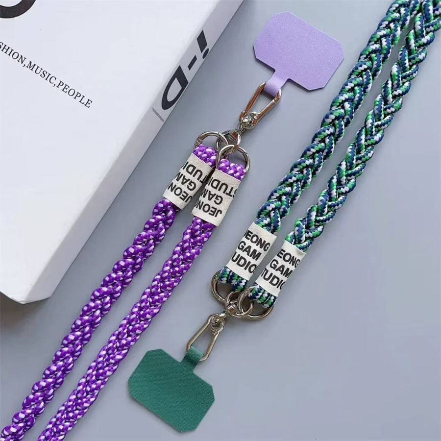 Multicolour geflochtenes Telefon-Lanyard für iPhone 17 Pro Max, abnehmbares Anti-Verlust Handgelenkband für Sport und Reisen - Bild 2