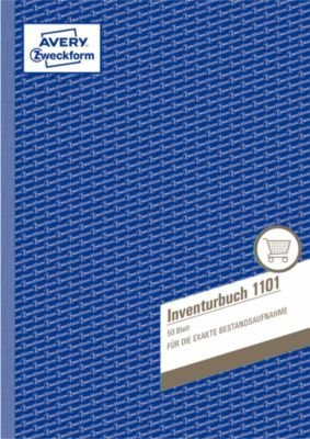 Avery Zweckform Inventurbuch 1101, 50 Originale in A4, weiß und blau - Bild 1