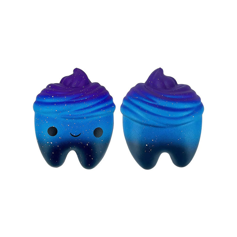 YOUYA DENTAL Zahnförmiger Stressball in Blau als dekoratives Geschenk und Entspannungsmodell für die Zahnmedizin - Bild 2