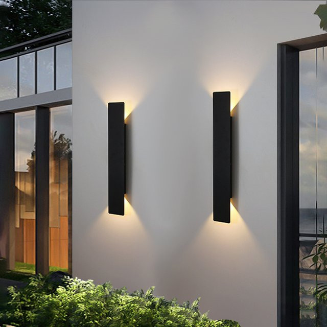 Feiyunlux Moderne LED Außenwandlampe aus Aluminium mit IP65 Wasserschutz in Schwarz oder Weiß - Bild 1