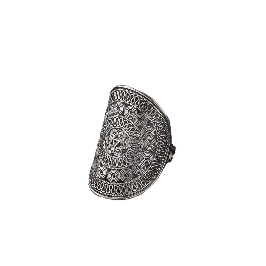 MEYRROYU Ring, Ethnisch, Silber, Unisex, Einstellbar - Bild 4