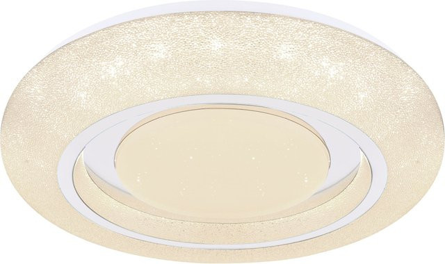 Globo Lighting LED-Deckenleuchte Rada in Weiß und Chrom, Durchmesser: 38 cm - Bild 1