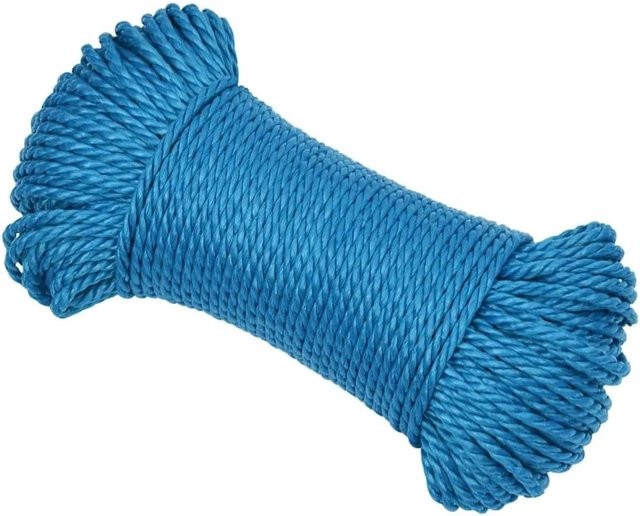 vidaXL Arbeitsseil Blau aus Polypropylen, Durchmesser: 6 mm, Länge: 50 m - Bild 1
