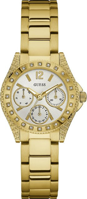 Guess Damenuhr, Quarz, Edelstahl, Silber, 33 mm, Diamantbesetzt - Bild 1