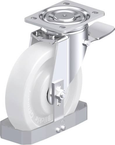 Blickle Stahlblech-Lenkrolle LH-SPO 200K-ST-FS in Weiß mit 900 kg Tragfähigkeit und 200 mm Rad-Durchmesser - Bild 1