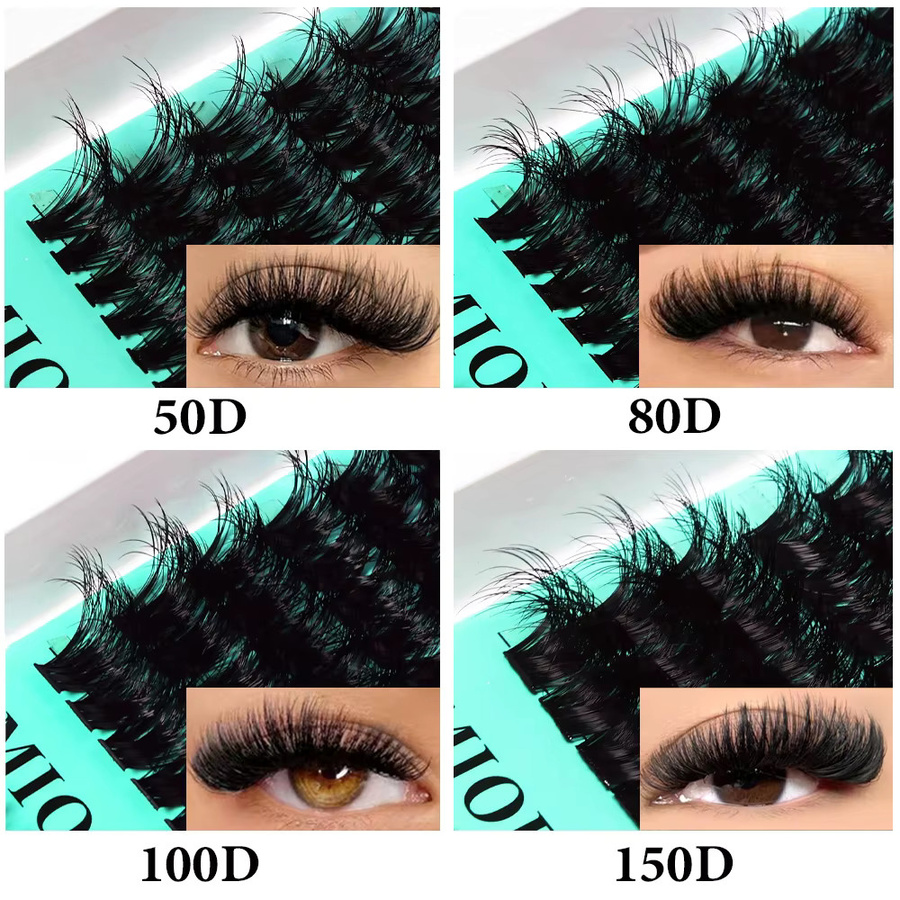 MIOFIA Wimpernbüschel, Gemischte Längen, Natürlich, Unisex - Bild 3