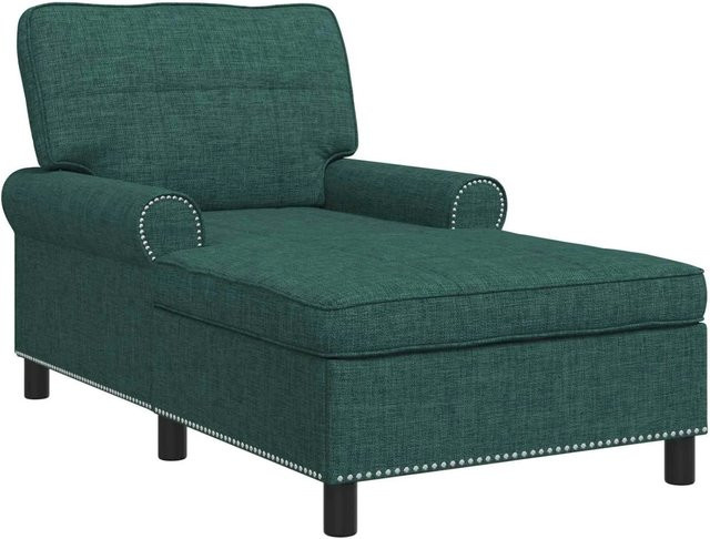 vidaXL Lounge-Liege mit Kissen in Dunkelgrün, B/T/H: 91 x 157 x 91 cm - Bild 1