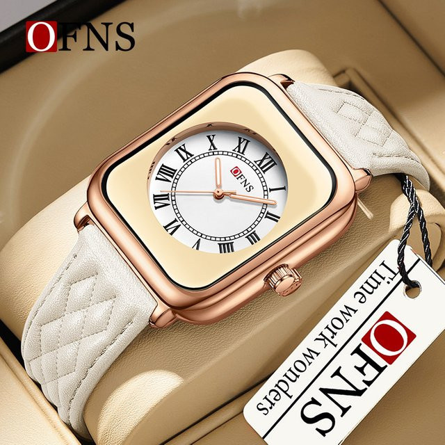 OFNS Armbanduhr, Quarz, Silikon, Roségold, Damen - Bild 1