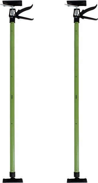 TRUTZHOLM 2 Stück Teleskopierbare Einhandstützen in Grün, neigbar um 45 Grad, Höhe: 115 cm bis 290 cm - Bild 1