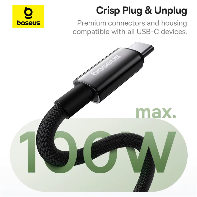 Baseus USB-C Magnet-Schnellladekabel 100 W in Schwarz für iPhone 15, MacBook und Laptop - Bild 4