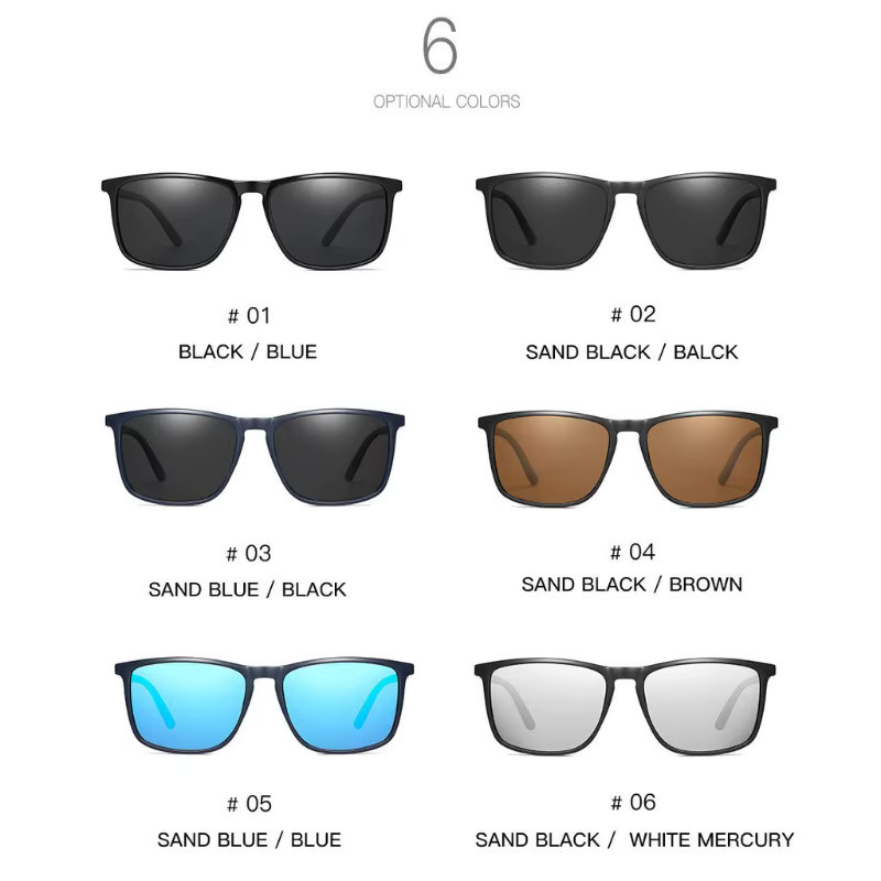 Samjune Sonnenbrille, Herren, Vollrand, Square, Schwarz, polarisiert - Bild 2