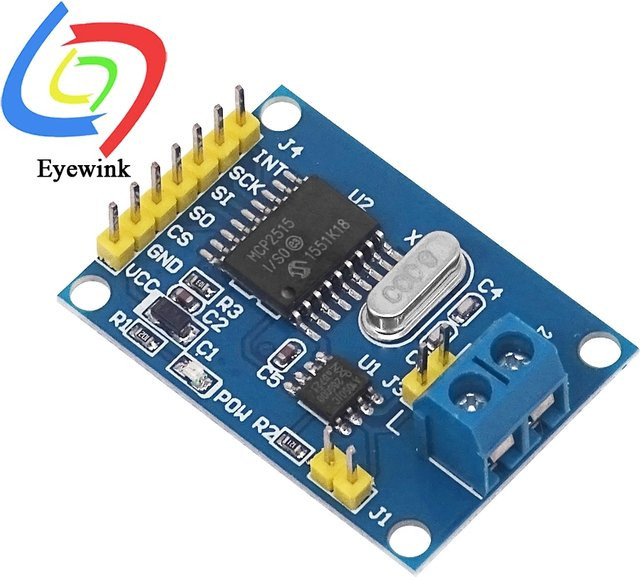 EYEWINK MCP 2515 CAN-Bus-Modul mit TJA 1050 Empfänger und SPI für Arduino, 51 MCU und ARM-Controller, Blau - Bild 1