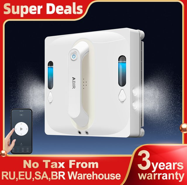 Fensterputzroboter ABIR WD9 in Weiß mit 4-Wege-Wasserspray, Floating Scraper Tech, Lasersensor und 9000 PA Vakuumsauger - Bild 1
