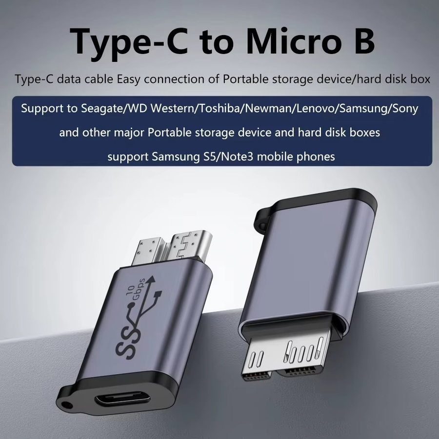 Samsung USB 3.0 Micro B auf Typ C Adapter und USB A auf Micro B Datenübertragungskonverter für Laptop und Festplatten - Bild 2