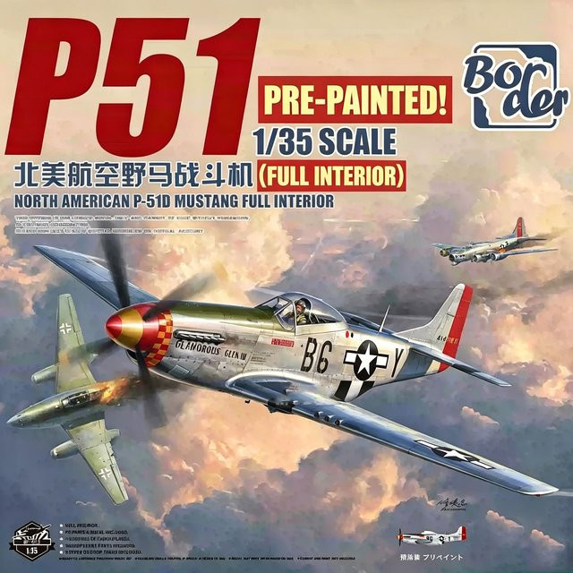 Border Model BF-015 P-51D Mustang Fighter, Kunststoffmodellbausatz, Maßstab 1:35 - Bild 1