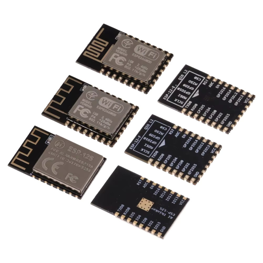ESP8266 ESP-12F ESP-01 ESP-07 ESP-12S ESP-12E ESP-01S Serielles WiFi Wireless Modul in Schwarz - Bild 2