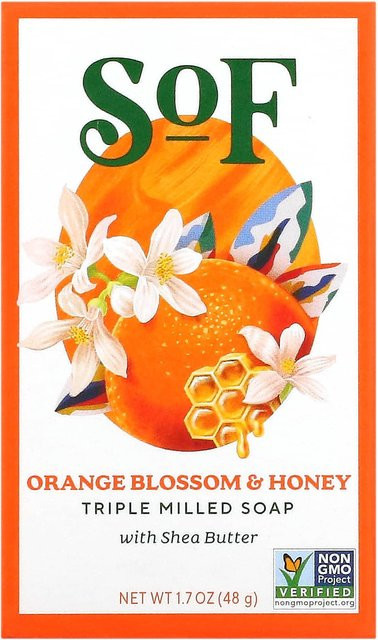 SoF Seifenstück mit Sheabutter, 42,5 g, Orange - Bild 1