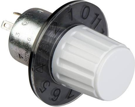 Schneider Electric Potentiometer SZ1RV1202 mit 2200 m. Skala und Knopf in Weiß - Bild 1