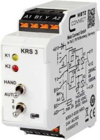 Metz Connect Schwellwertschalter 24 V/AC, V/DC mit 1 Wechsler in Weiß 11066570 - Bild 1