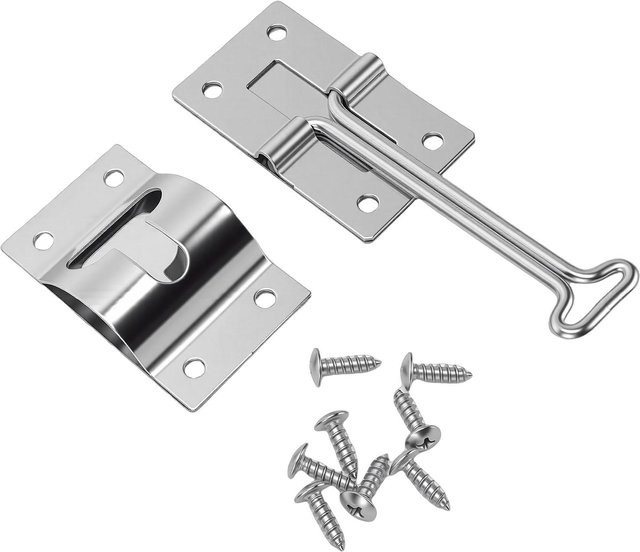 GoolRC Wohnmobiltürhalter T-Form aus Edelstahl in Silber, 4 Inch Anhängertürhalter für Campingfahrzeuge und LKWs - Bild 1