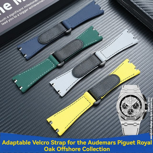 Nexuiz Uhrenarmband Klettverschluss, Fluorkautschuk, Schwarz, Herren - Bild 1