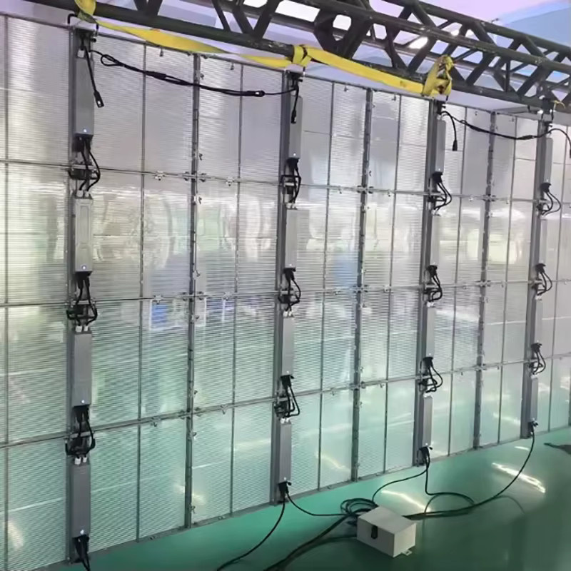 OIMG P3.9 Transparentes LED-Mesh-Screen Glaswand-Videoanzeige für Schaufensterwerbung und 3D-Visualisierung - Bild 5