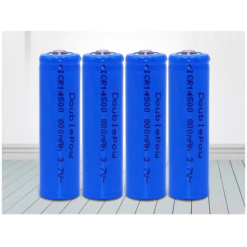 Doublepow 14500 Lithium-Ionen Akku AA, 3,7 V, 800 mAh, Blau - Bild 3