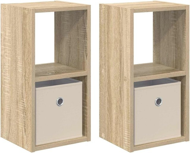 Set aus 2 vidaXL Nachttischen in Sonoma-Eiche, modern, B/T/H: 25,5 x 22 x 49,5 cm - Bild 1